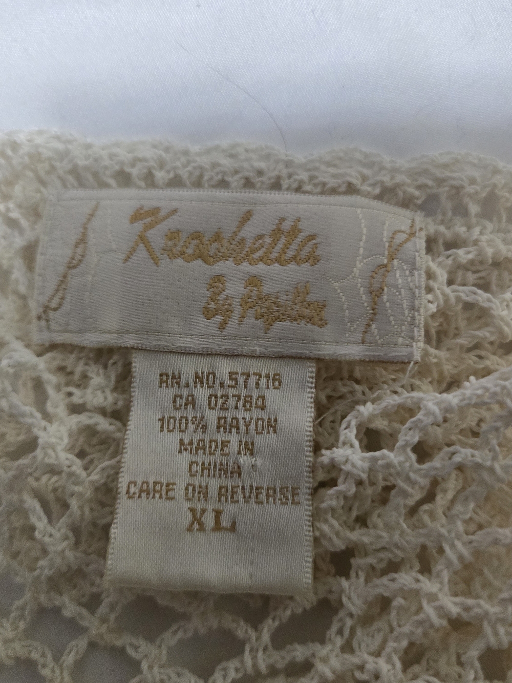Cardigan Cream Crochet Open-Knit Tie-Front Blazer Jacket - Picture 11 of 11